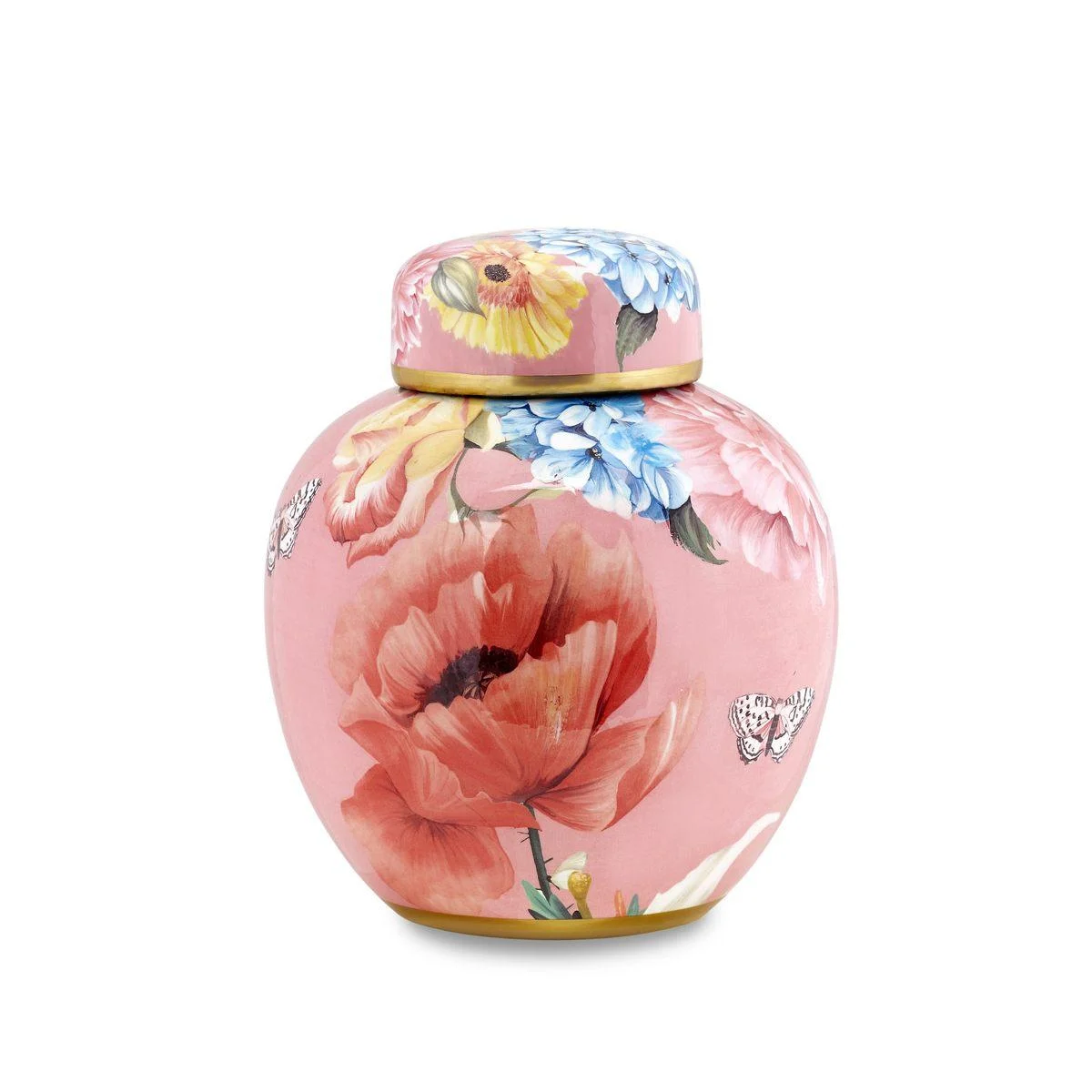 Vaso Porcellana Camargue Bombato con Tappo cm.18x18