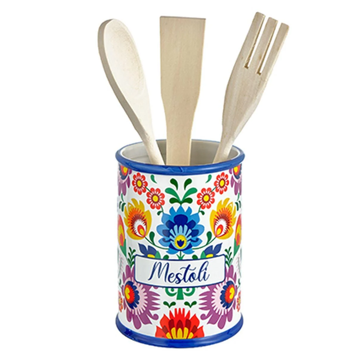 Porta Mestoli Stoneware Flora pz.4