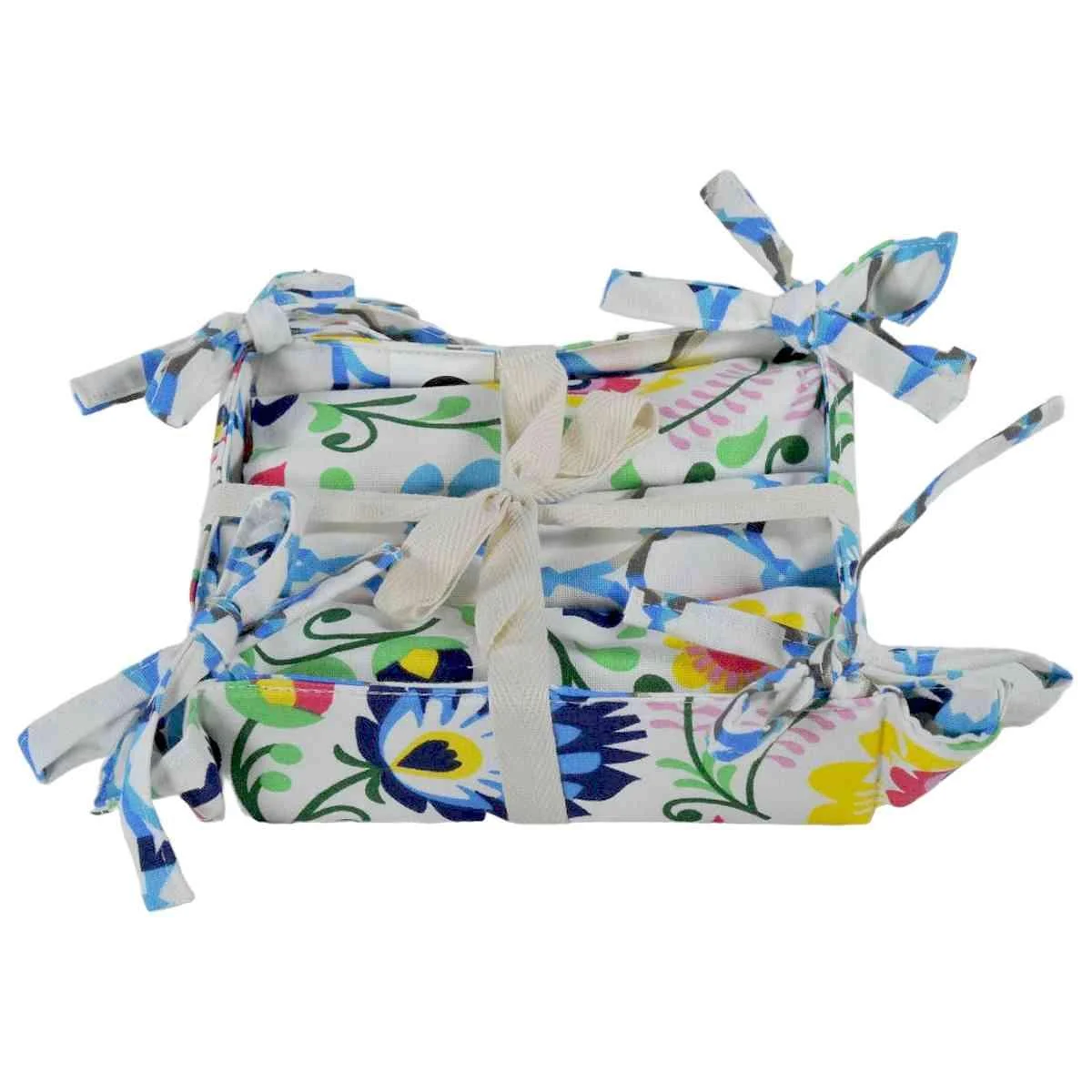 Strofinaccio con Cestino Flora cm.45x70 Set pz.3