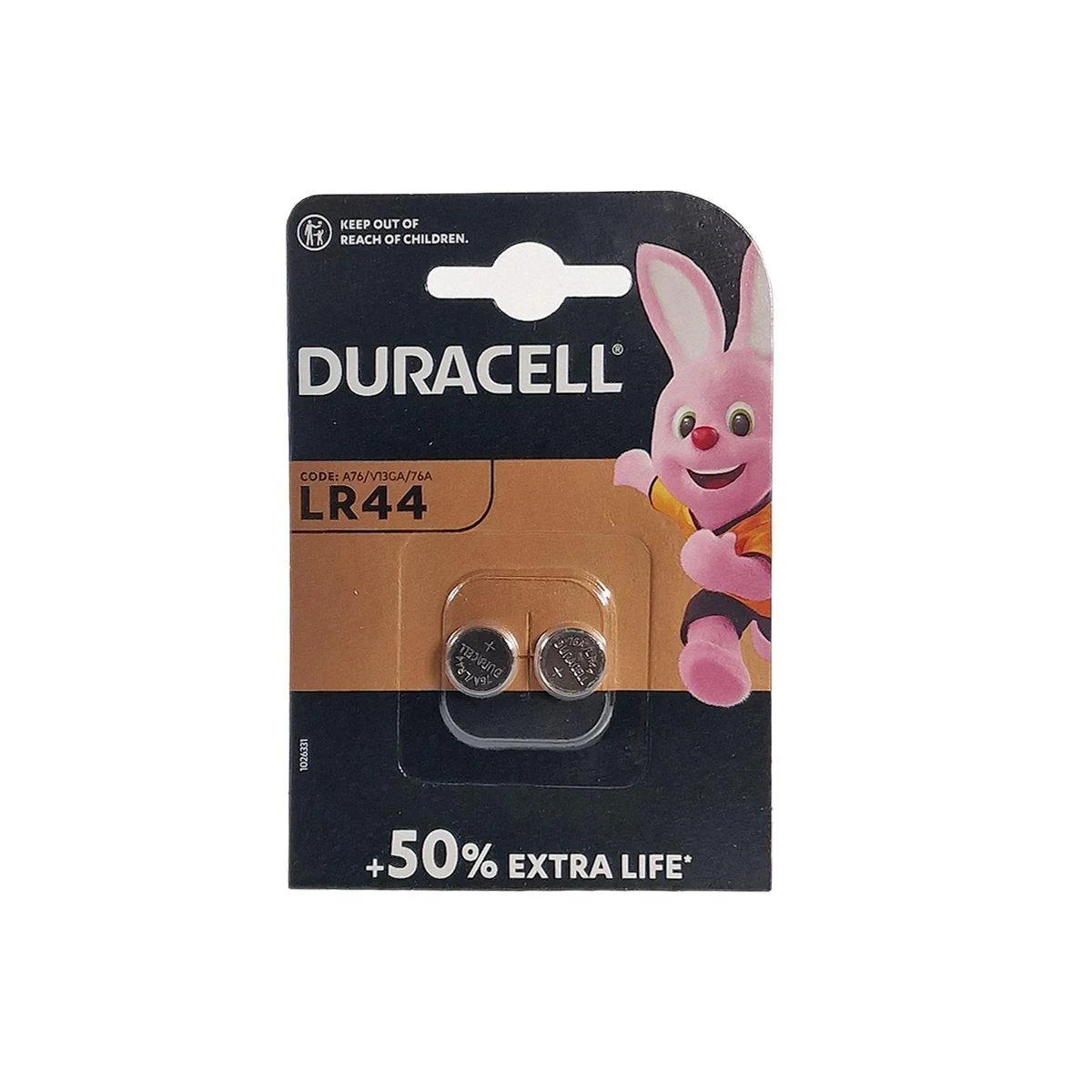 Batteria Duracell LR44 Alkaline 1,5V pz.2