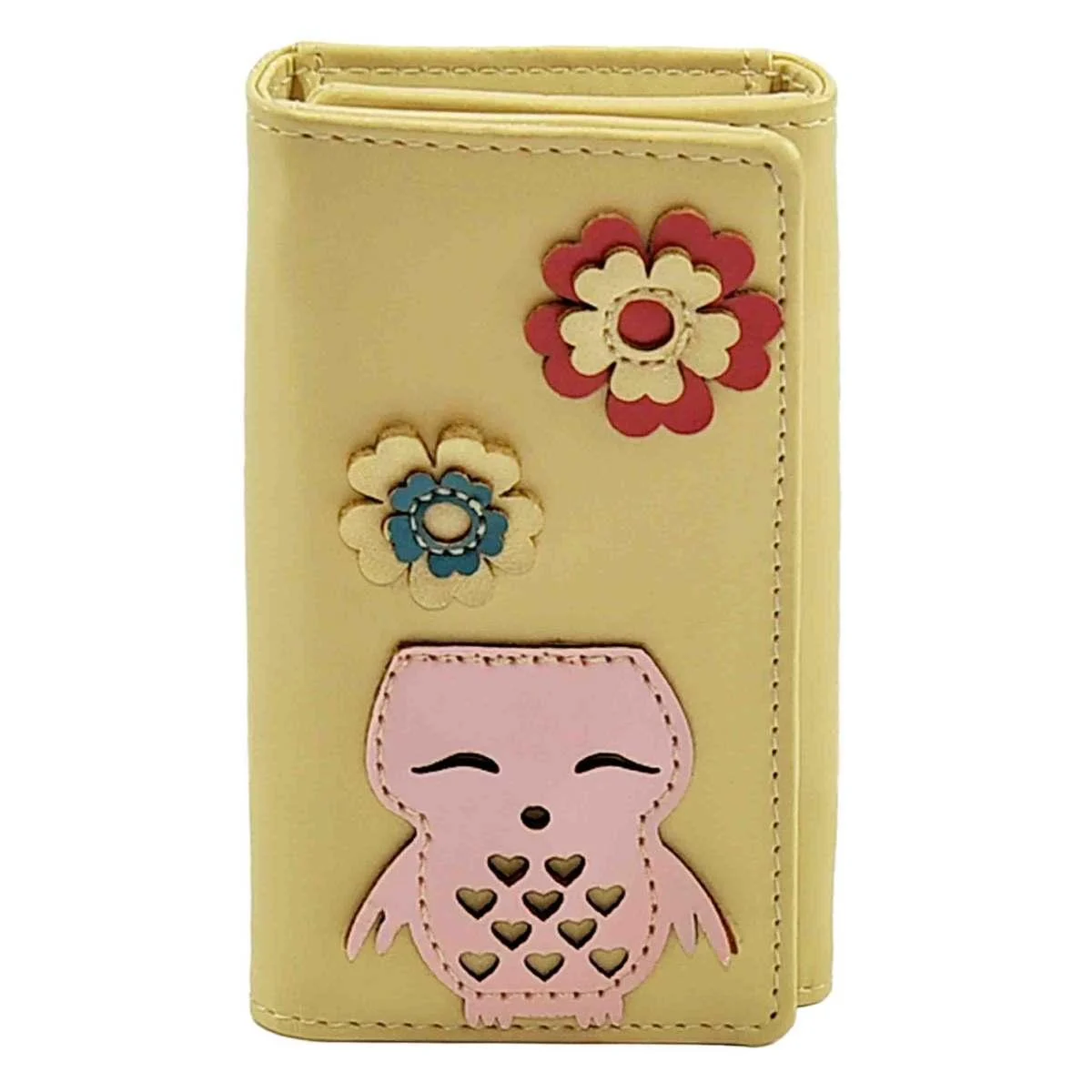 Portachiave Ecopelle Beige 6 Ganci cm.7,5x12,5