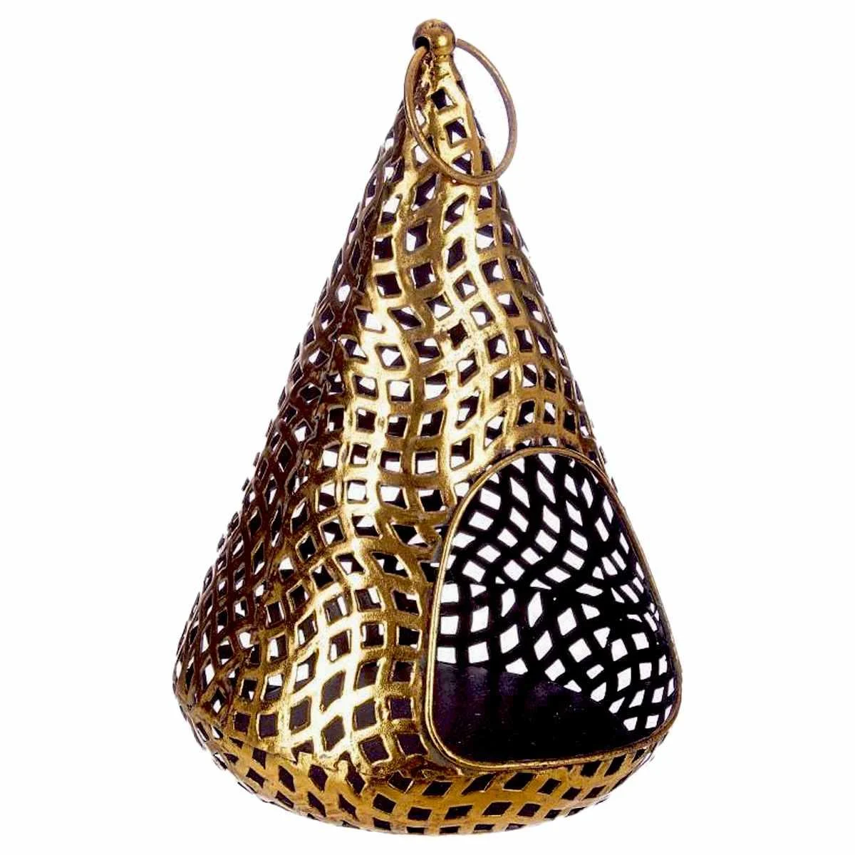 Lanterna cm.h26 Metallo Goccia Bronzo