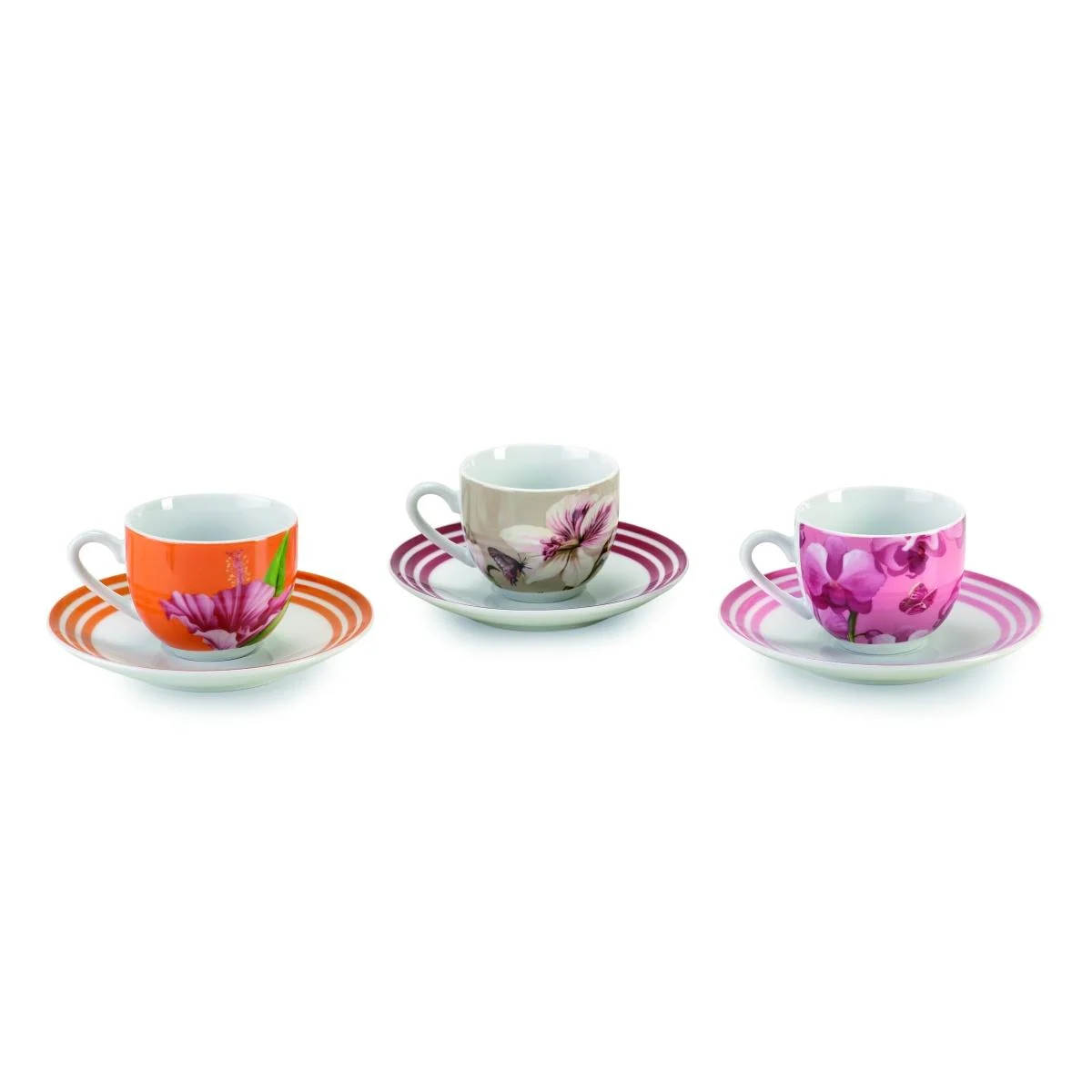Tazzine Caffè Set pz.6 Porcellana Fade Blooming