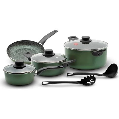 Set Batteria 9 Pezzi Da Cucina