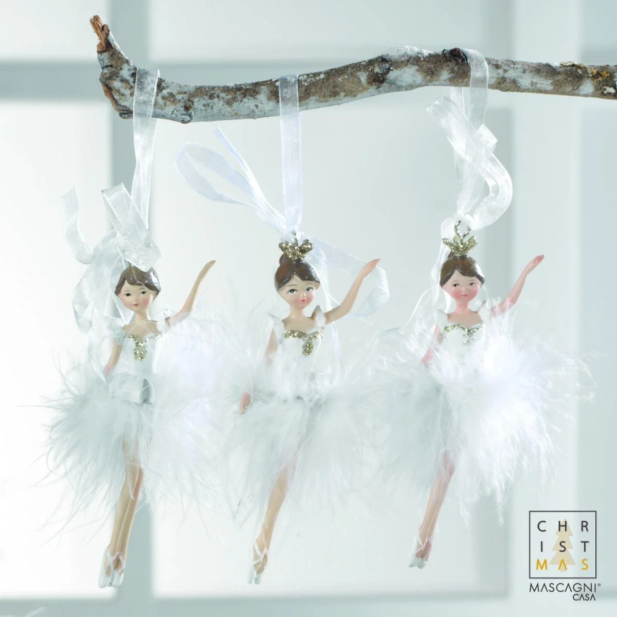 Appendino Ballerina Resina con Tutu Bianco cm.11,5