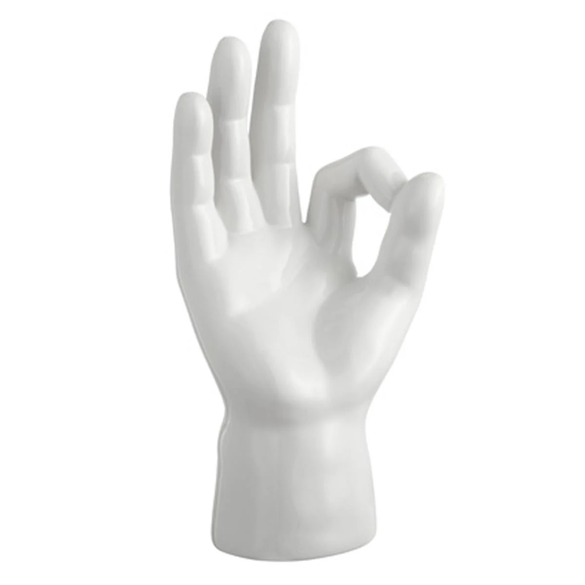 Mano Ceramica Bianca Segno Okay cm.10x9x23