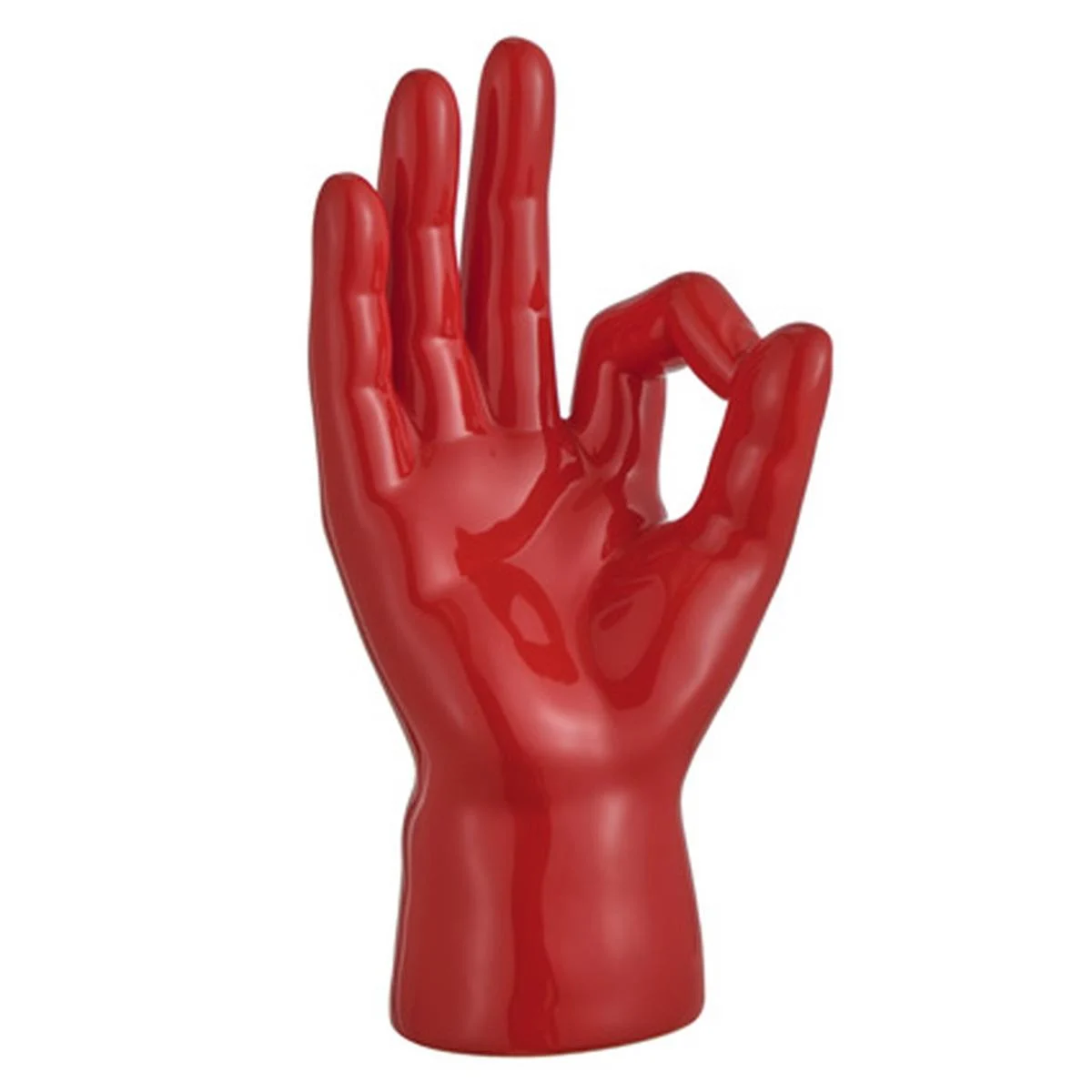 Mano Ceramica Rossa Okay cm.10x9x23
