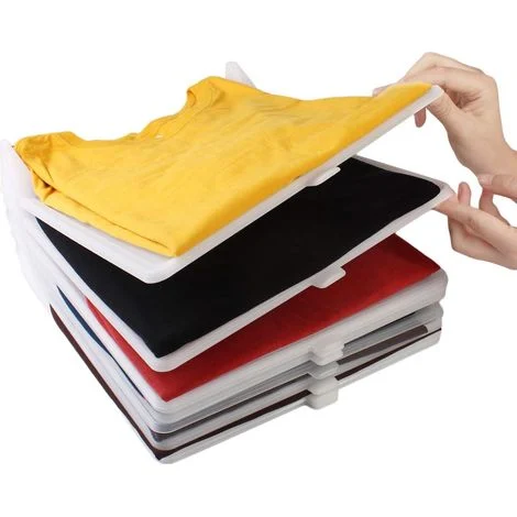 Organizzatore per magliette, organizer per armadio, divisorio impilabile per guardaroba, resistente, antiumidità, antipiega. Per camicie in armadi, vestiti, vestiti, cassetti, scaffali. 10 confezioni.