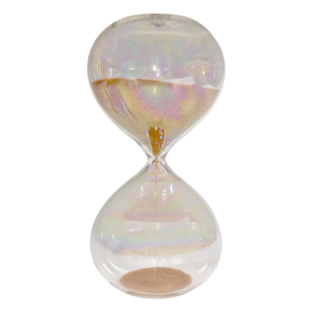 Clessidra Vetro 5 Minuti Sabbia Bianca cm.11