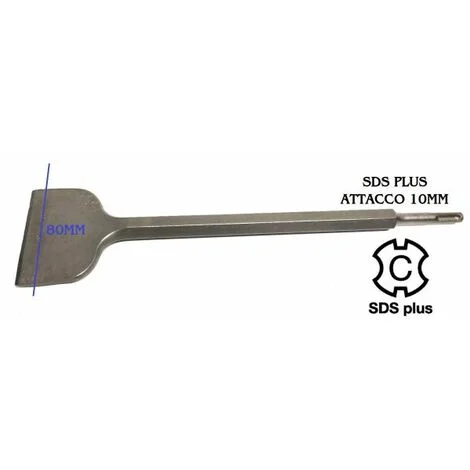 SDS PLUS SCALPELLO A SPATOLA 80 X 350mm x martello demolitore