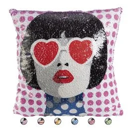 Cuscino arredo 40x40 cm con paillettes, Valentina