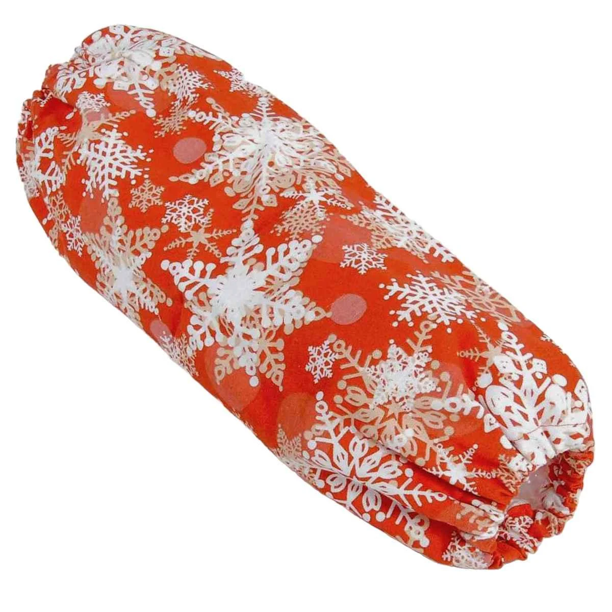 Portasacchetti in Tessuto Rosso con Fiocchi Neve cm.21x42