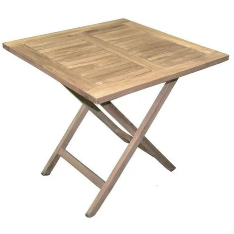 Greenwood Tavolo da Giardino Vulcano - 80x80 cm - Legno di Teak