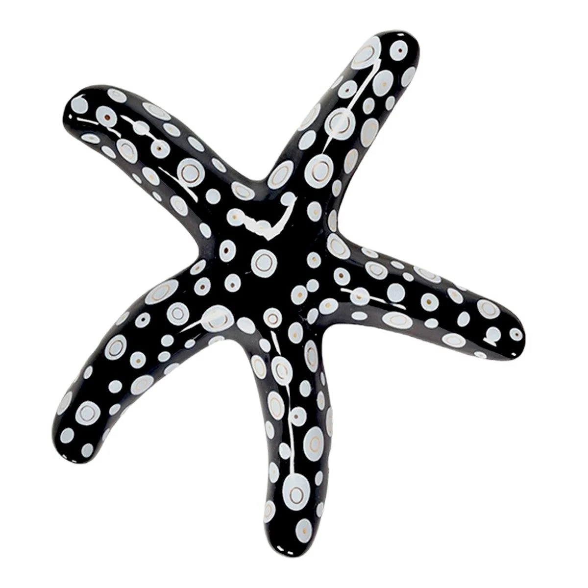 Decorazione Stella Marina Ceramica Nera cm.25