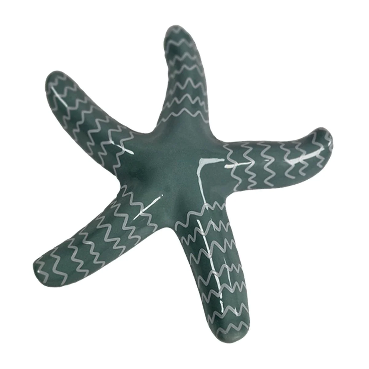 Decorazione Stella Marina Ceramica Azzurra cm.18