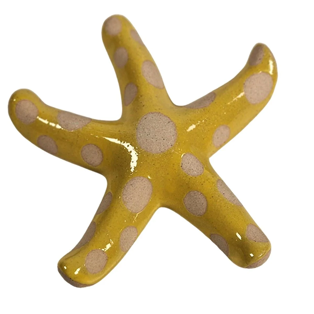 Decorazione Stella Marina Ceramica Gialla cm.13