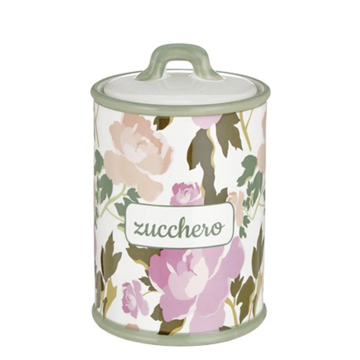 Barattolo Ceramica Stoneware Rose Zucchero cm.h16
