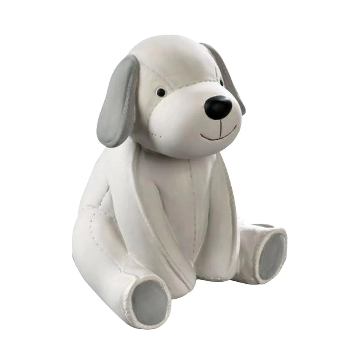 Salvadanaio Ceramica Cagnolino Grigio cm.17x15x19