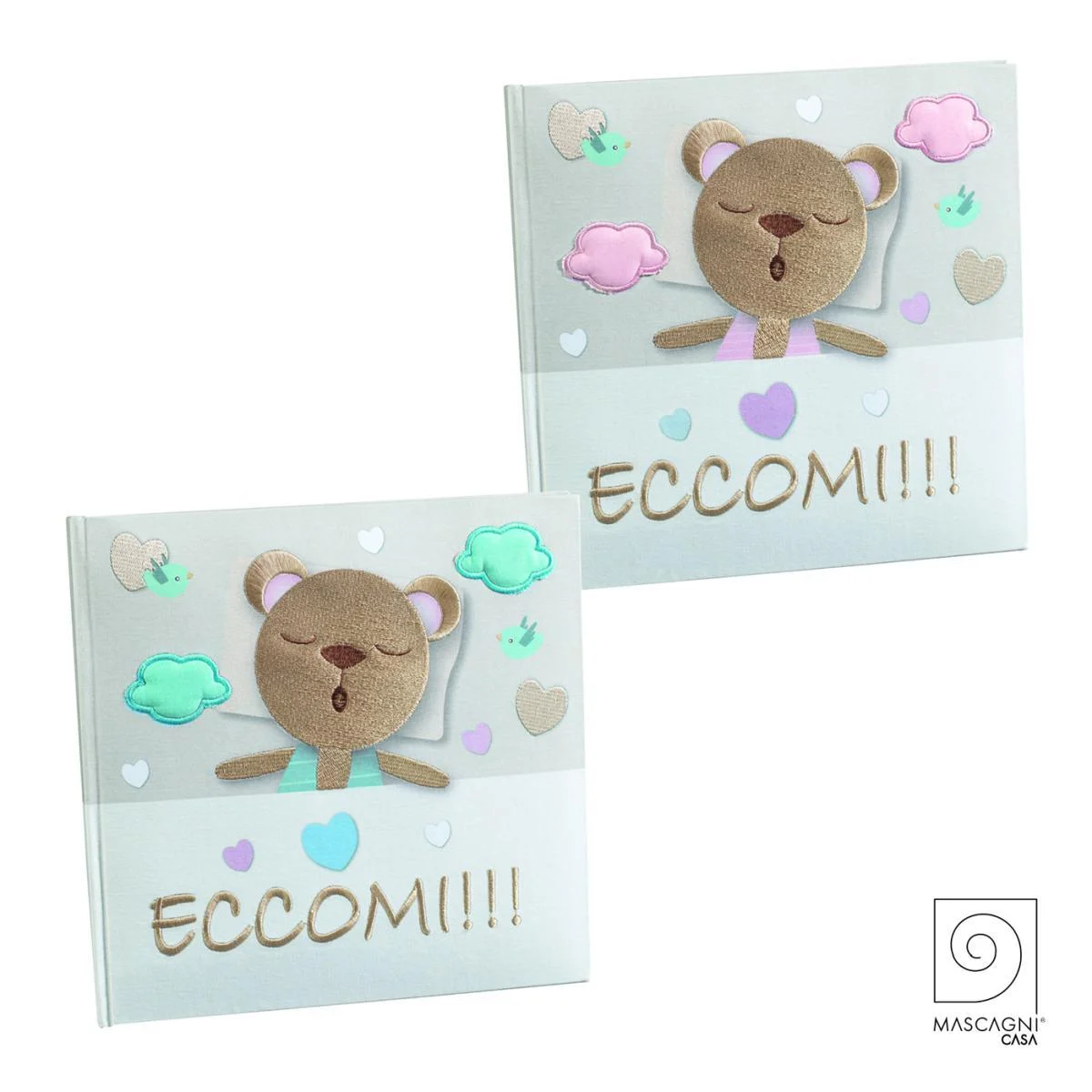 Album Foto Baby Azzurro Eccomi Illustrato cm.26x26