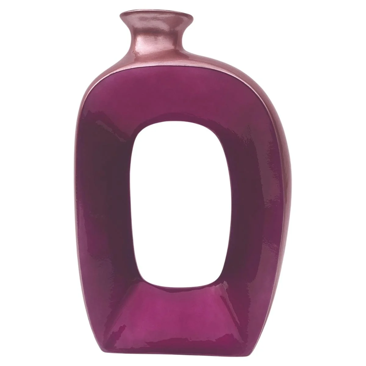 Vaso Ceramica Rosa Forato cm.23x41