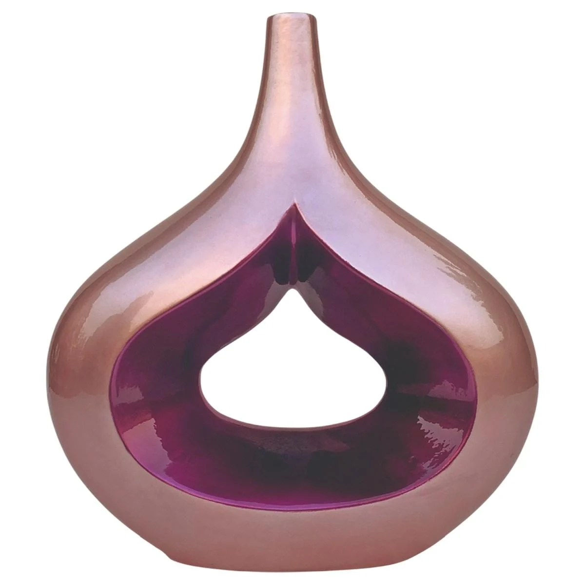 Vaso Ceramica Goccia Rosa cm.36x40