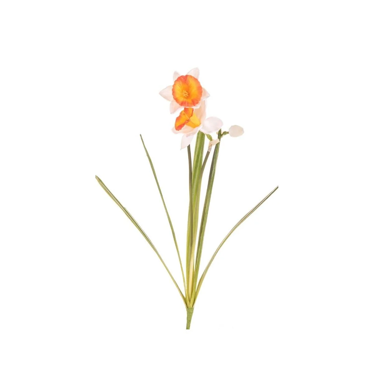 Fiore Narciso Bianco Arancione cm.47