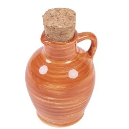 Anfora mini oliera 95 ml in ceramica e sughero, Masseria