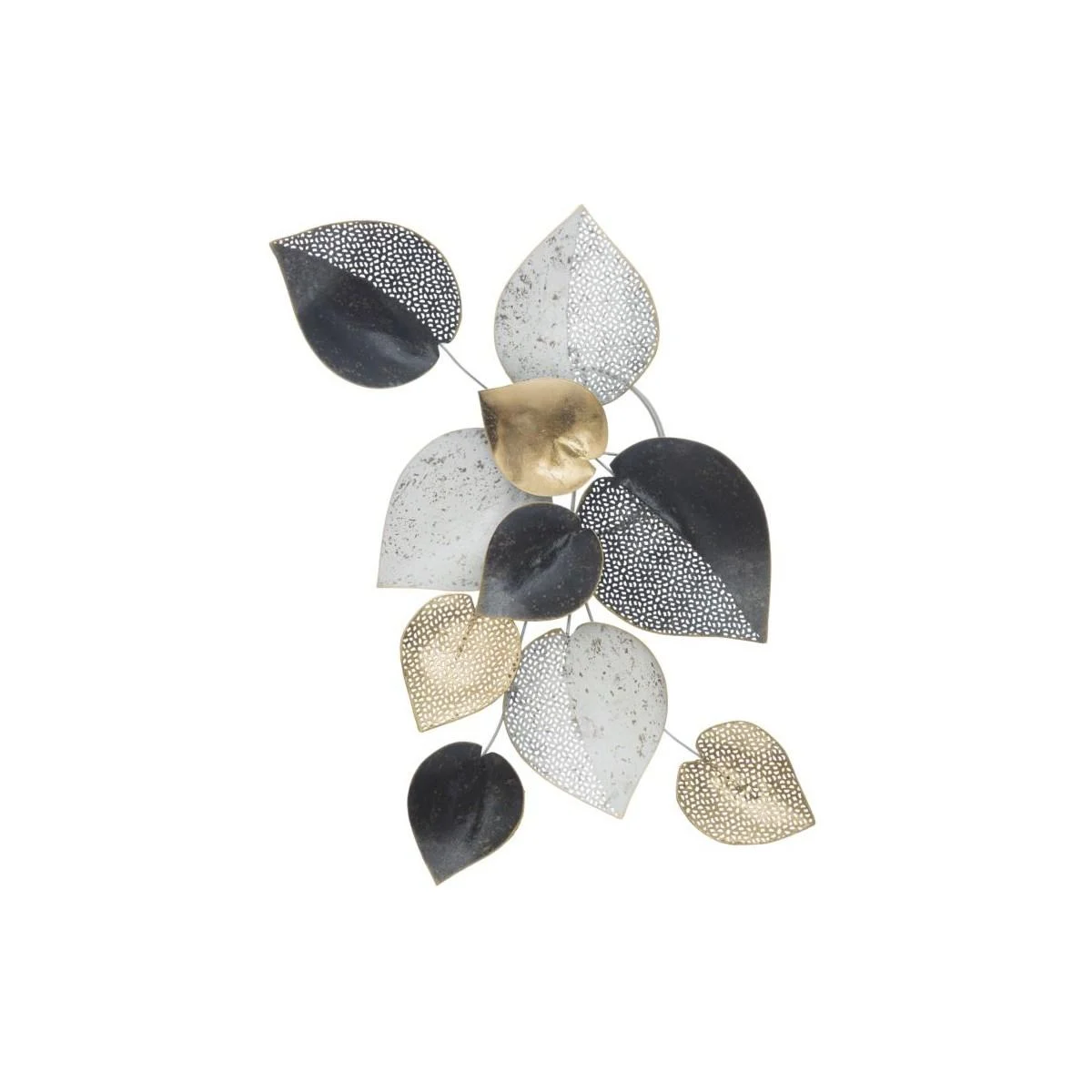 Quadro Pannello In Ferro Half Leaf Mod.B cm.62,5x5,5x40