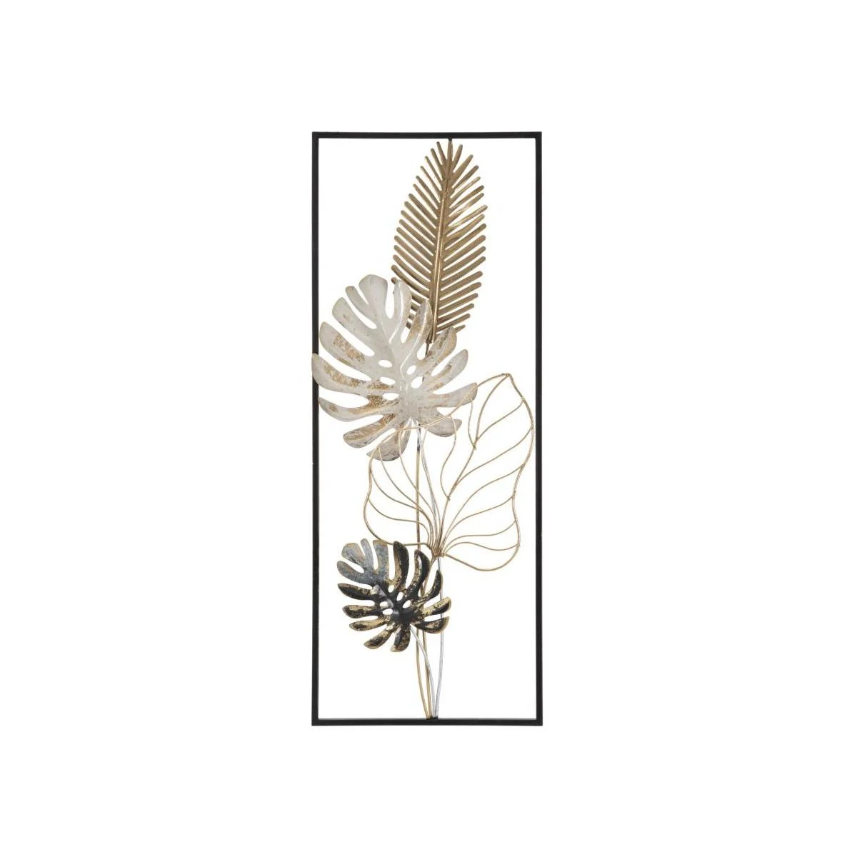 Quadro Pannello In Ferro Palm Mod.B cm.28,5x3x74