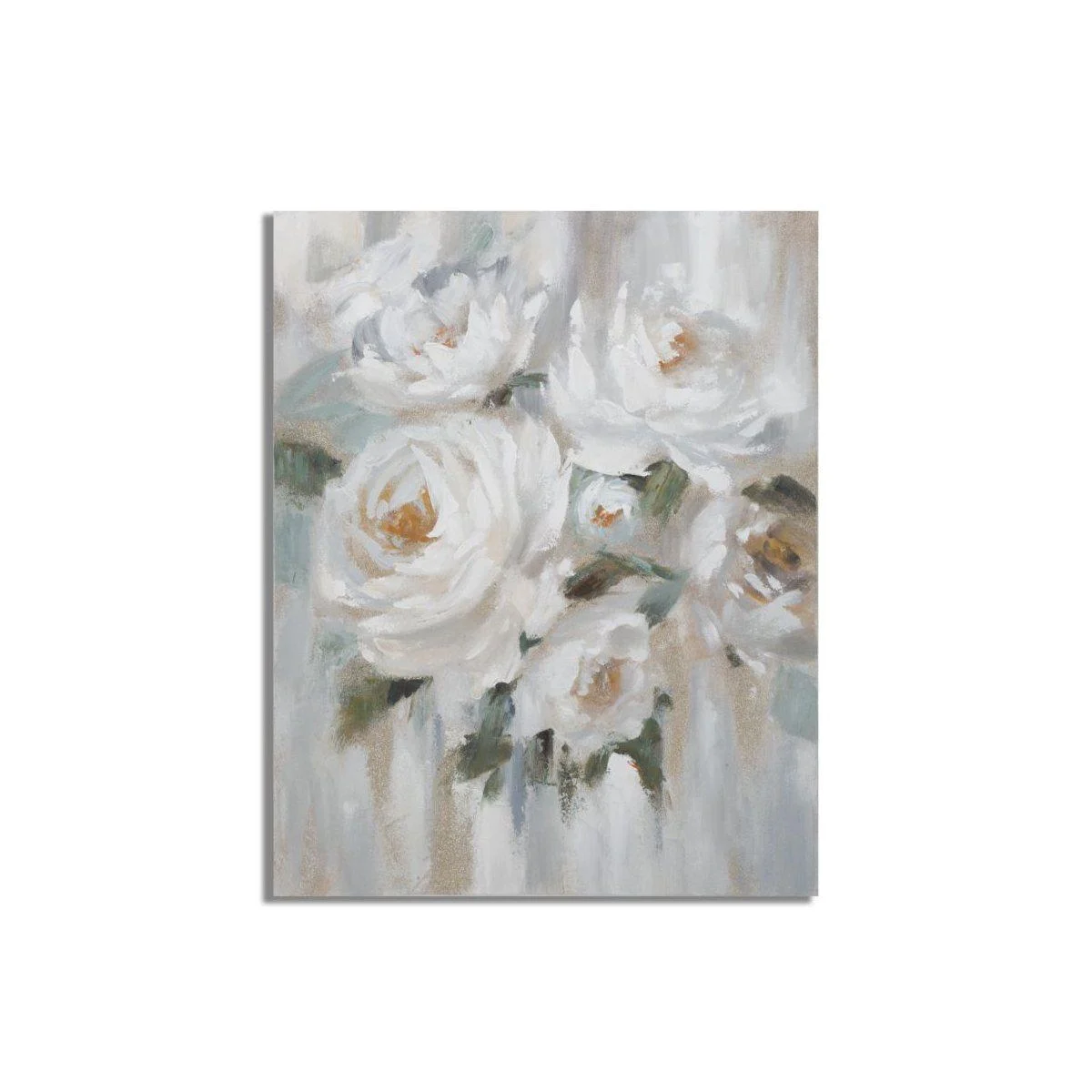 Quadro Dipinto Tela Crem Flower cm.80x3,7x100