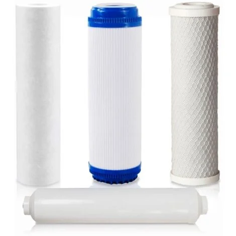 Kit 4 Filtri Osmosi Inversa 5 Fasi – Sedimenti, GAC, CTO, Postfiltro