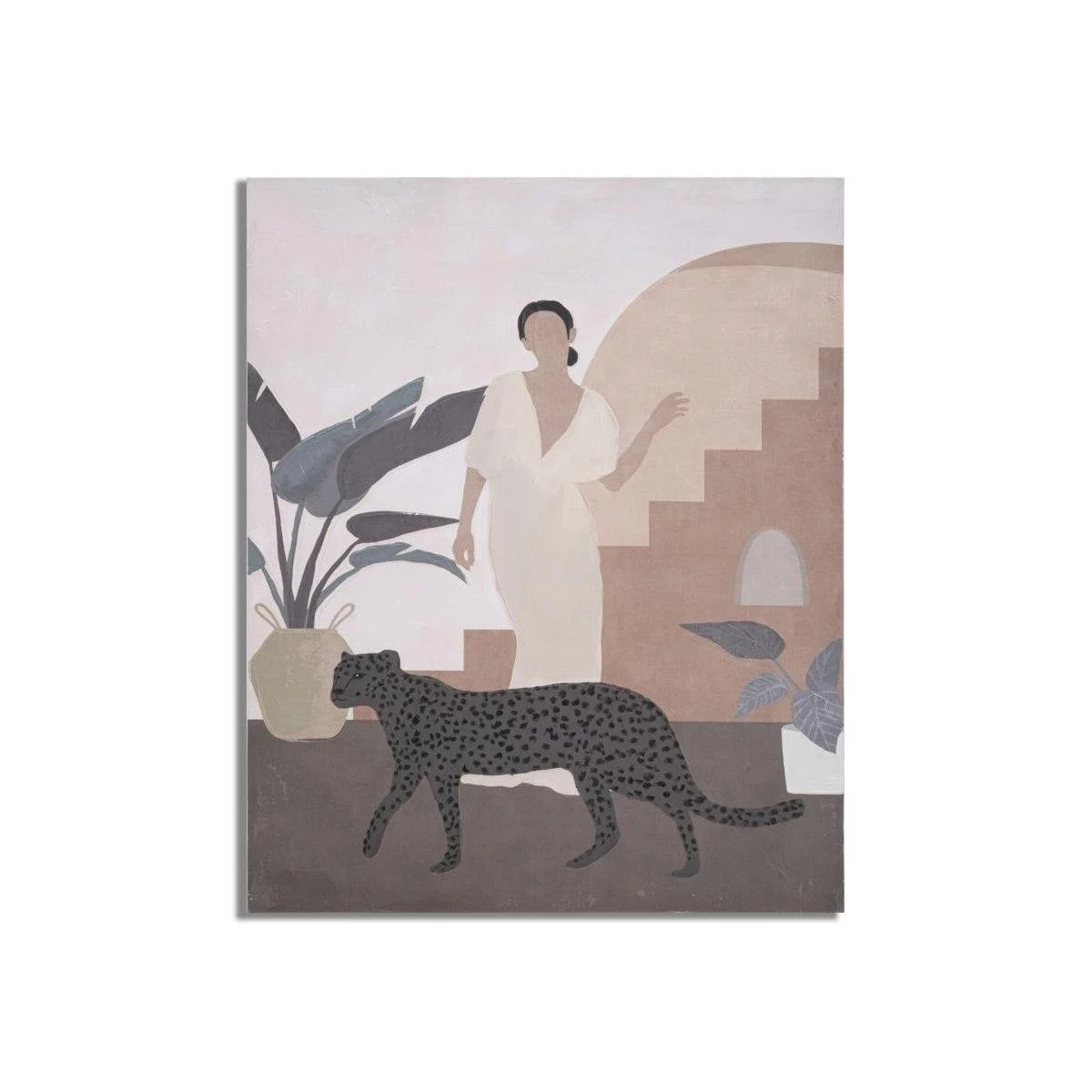 Quadro Dipinto Tela Lady Mod.C cm.80x3,7x100