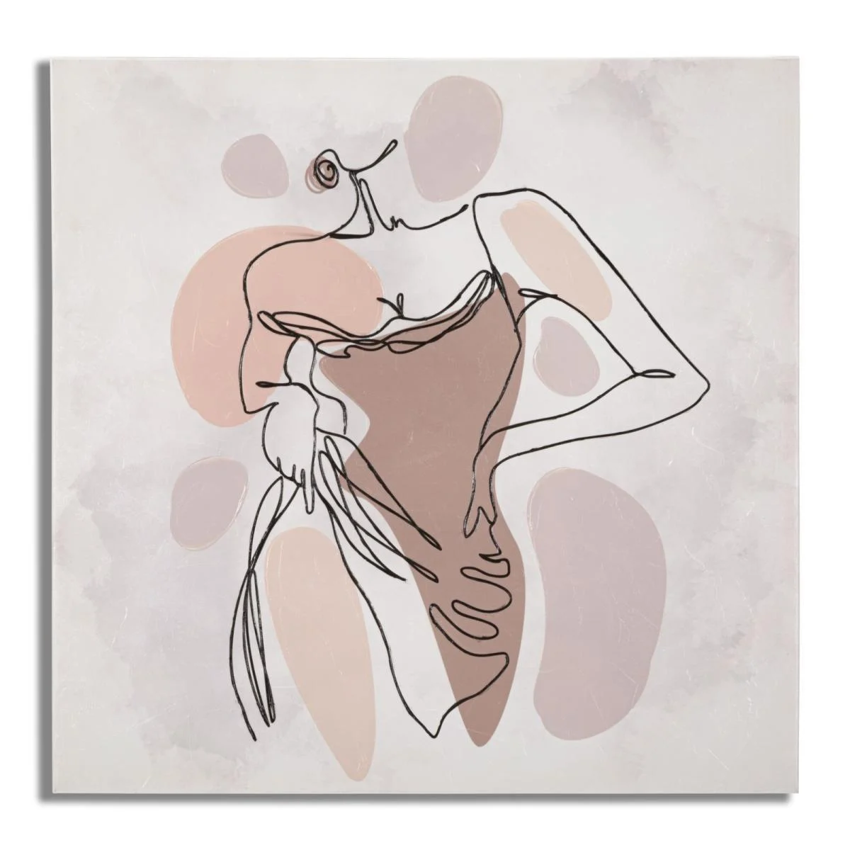 Quadro Stampa Dipinta Lady cm.80x2,8x80