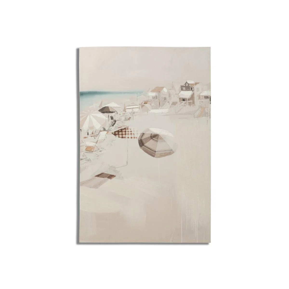 Quadro Stampa Dipinta Beach Mod.B cm.80x3x120