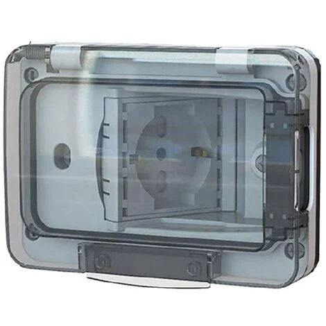 Custodia 4Box WIDE con presa Schuko Bianca IP55 4B.W.01.015