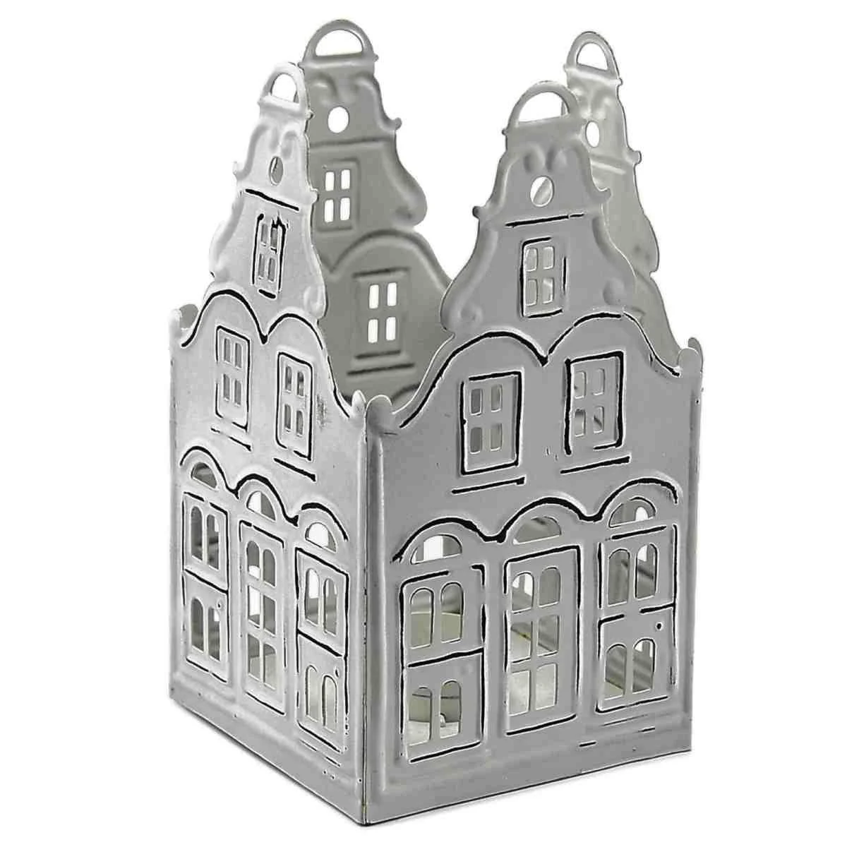 Portacandela Metallo Casa cm.12x12xh21