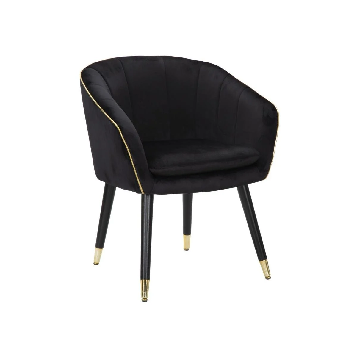 Poltrona Paris Nera/Gold cm.62x58x78
