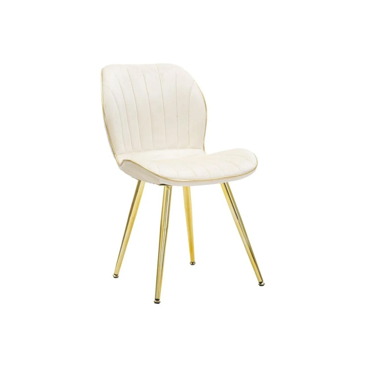 Sedia Paris Space Crema /Gold Set 2 Pz Cm 46x58x77
