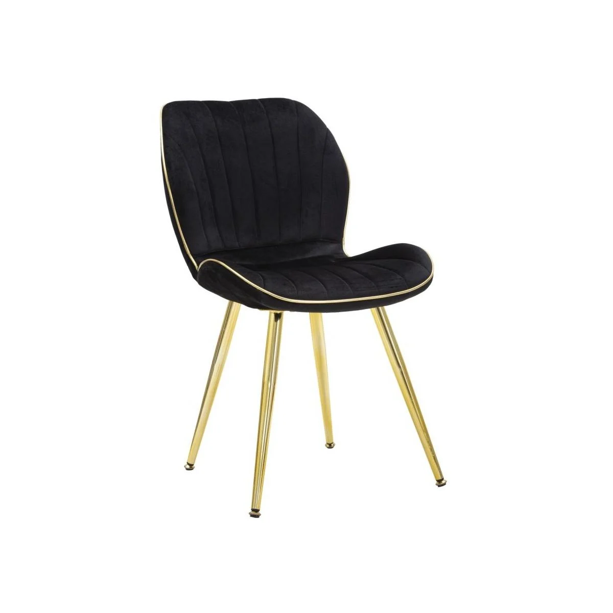 Sedia Paris Space Nera /Gold Set 2 Pz cm.46x58x77