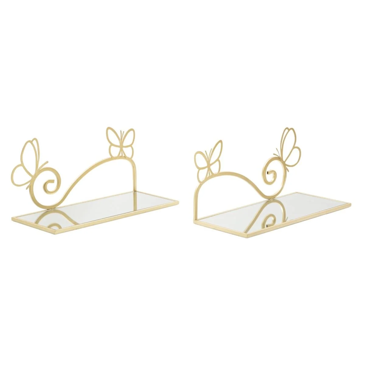 Comodino Mensola Butterfly Coppia cm.41,5x18x21