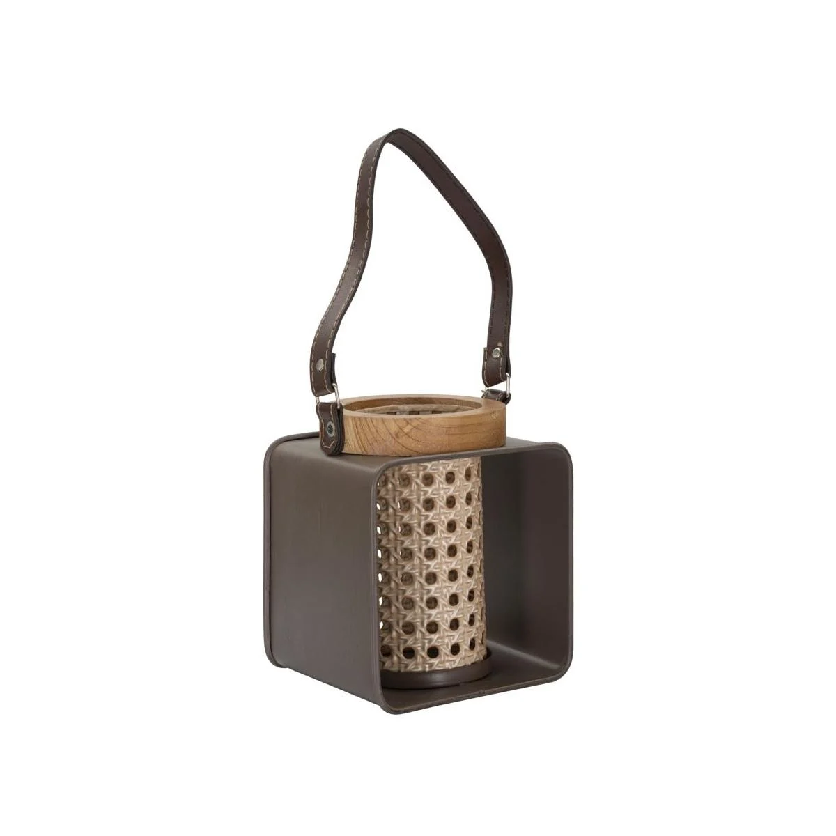 Lanterna Iron-Rattan cm.16x13x20