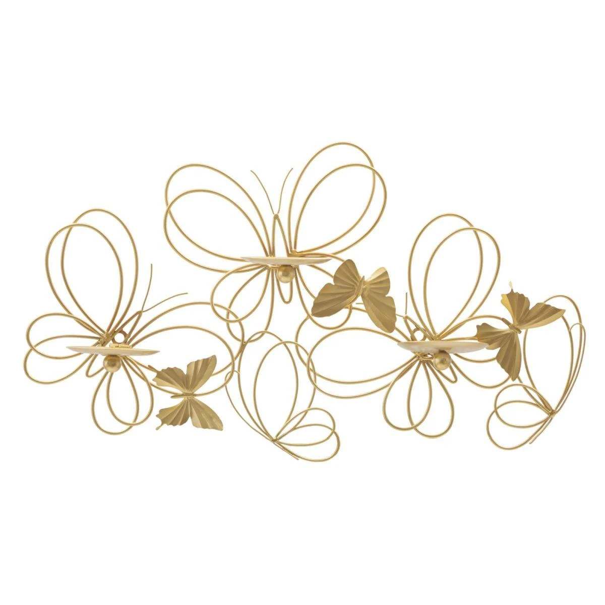 Portacandela Da Muro Farfalle cm.61x12x34