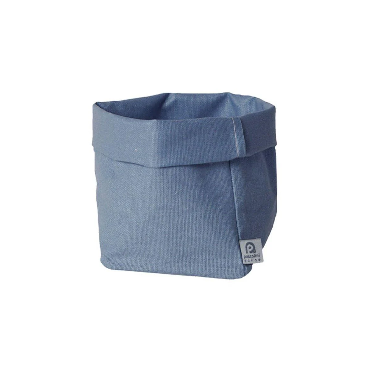 Sacchetto Portaoggetti Lino Teflon Azzurro cm.11x12x20