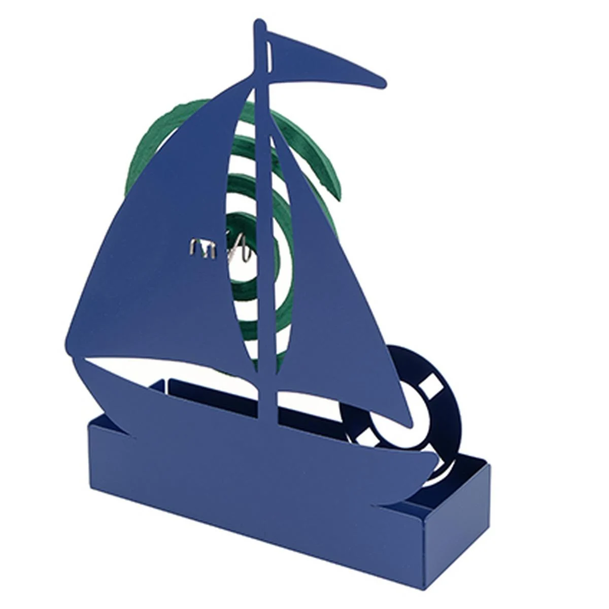 Portaspirali Barca Vela Blu cm.18x5x18