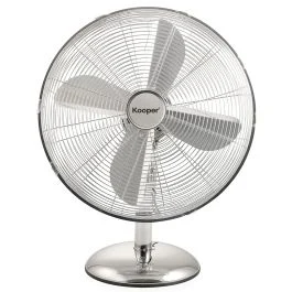 Ventilatore da tavolo 4 pale, 3 velocità, 50 W, silver, Kooper