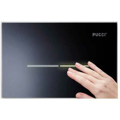Pucci Placca di comando vetro nero Eco Sfioro80140003