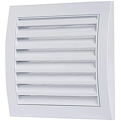 Idro Bric Griglia Aerazione Quadra Plastica Abs Bianca 15x15cm Fissaggio a Viti