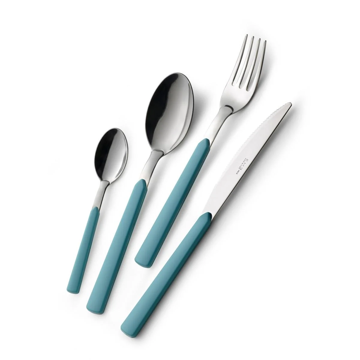 Posate Tavola Inox Set pz.24 Eme Fast Azzurre