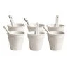 SELETTI SET 6 BICCHIERINI DA CAFFE' + PALETTINA IN PORCELLANA