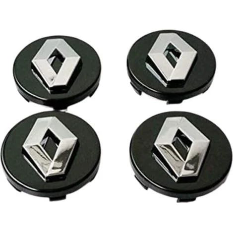 pezzi di coprimozzi, copricerchi, copriruota per auto, copricerchi da 57 mm per Koleos, Duster, Megane, nero-normale